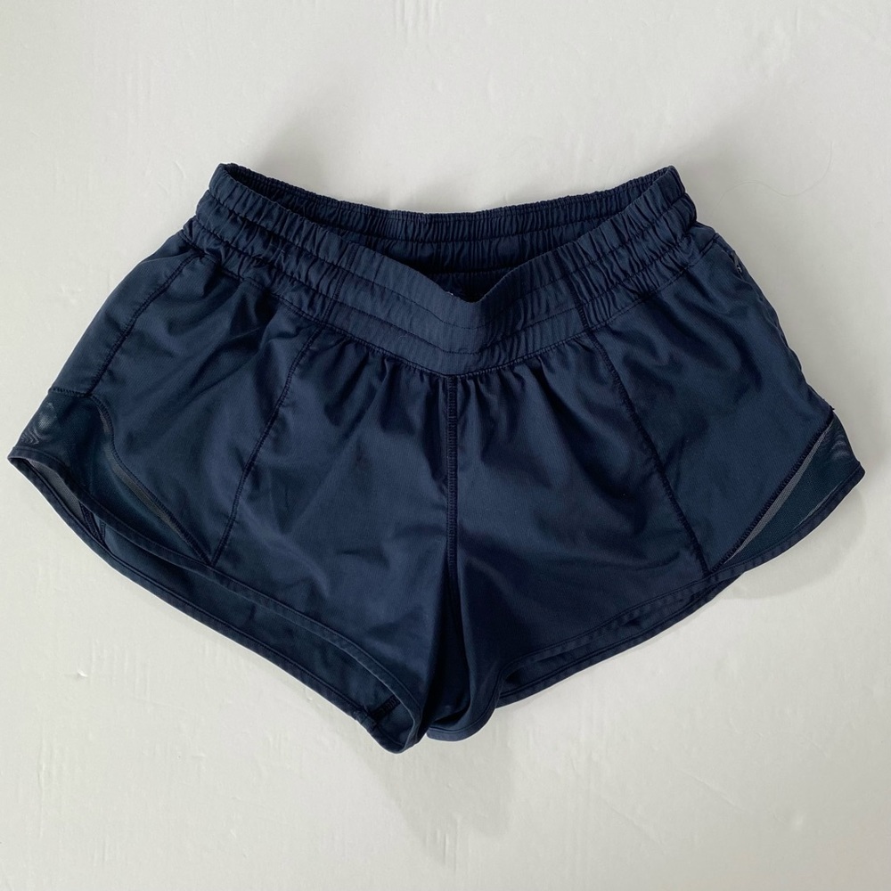 Navy Blue Lululemon Hotty Hot Shorts - 4